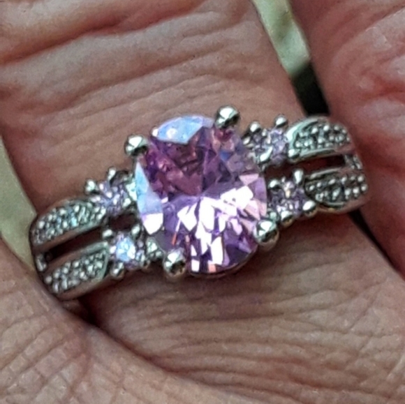 🍒NWT! Pale Pink Kunzite + White Sapphire .925 - Picture 6 of 6